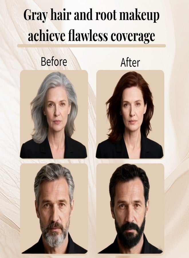FHH Safe and Convenient Comb Hair Dye Stick, White Hair Cover Stick, 2-in-1 Convenient Instant Dyeing, Waterproof and Sweat Proof, Quick Root Dressing (Black Brown) d - Image 4